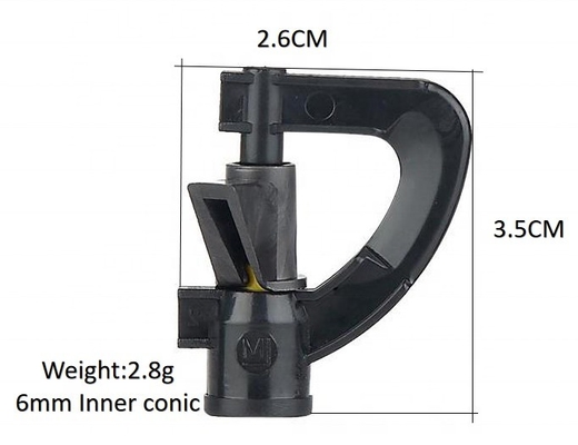 Ingénierie Plastique type G pneu triangulaire Agriculture et foresterie Irrigation Micro-arroseur rotatif