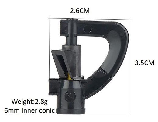 150-300KPA G type Triangle Agriculture Micro Jet Rotary Sprinkler avec connexion rapide