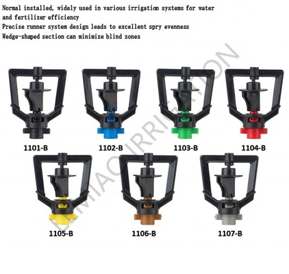 Sprinkler d'irrigation de jardin en position verticale avec une solution en plastique d'ingénierie de 6 mm